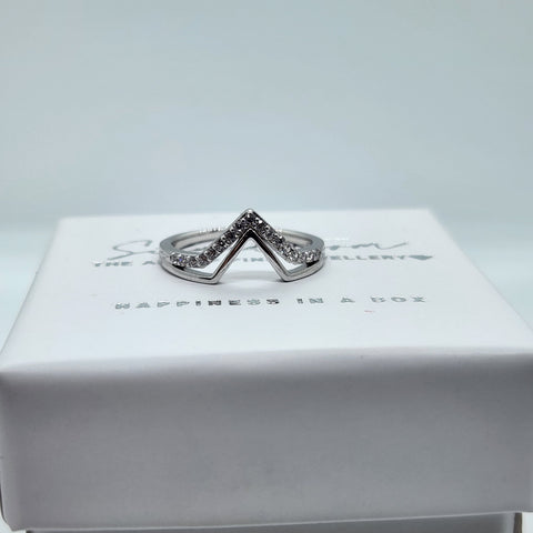 Sterling Silver Double Wishbone Ring