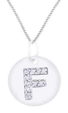 Sterling Silver Initial Disc Pendant