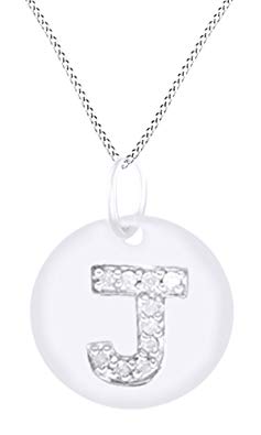 Sterling Silver Initial Disc Pendant