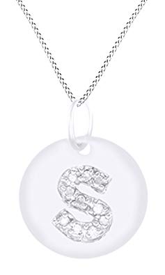 Sterling Silver Initial Disc Pendant