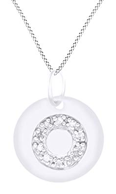Sterling Silver Initial Disc Pendant