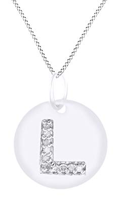 Sterling Silver Initial Disc Pendant