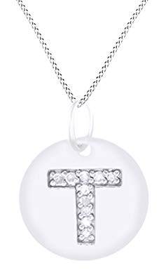 Sterling Silver Initial Disc Pendant