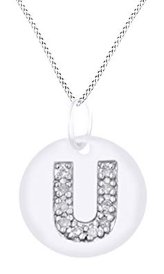 Sterling Silver Initial Disc Pendant