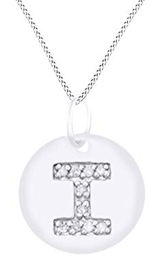 Sterling Silver Initial Disc Pendant