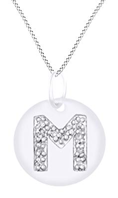 Sterling Silver Initial Disc Pendant