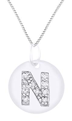 Sterling Silver Initial Disc Pendant