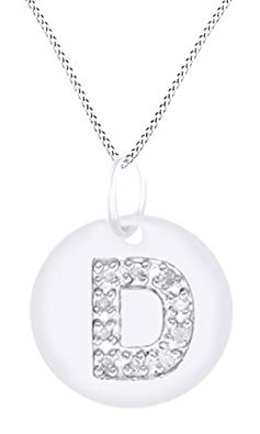 Sterling Silver Initial Disc Pendant