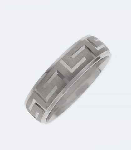 Sterling Silver Versace Design Band