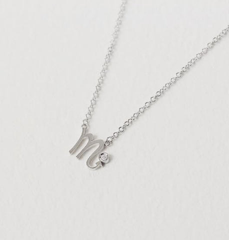 Sterling Silver Alphabet Necklace